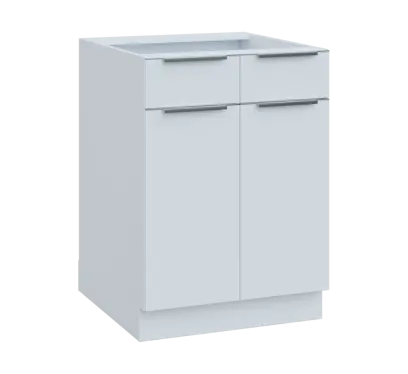 SIS - 6DZ2 spodní skříňka, 2-dveřová, 2-zásuvková, 870x600x600, bílá